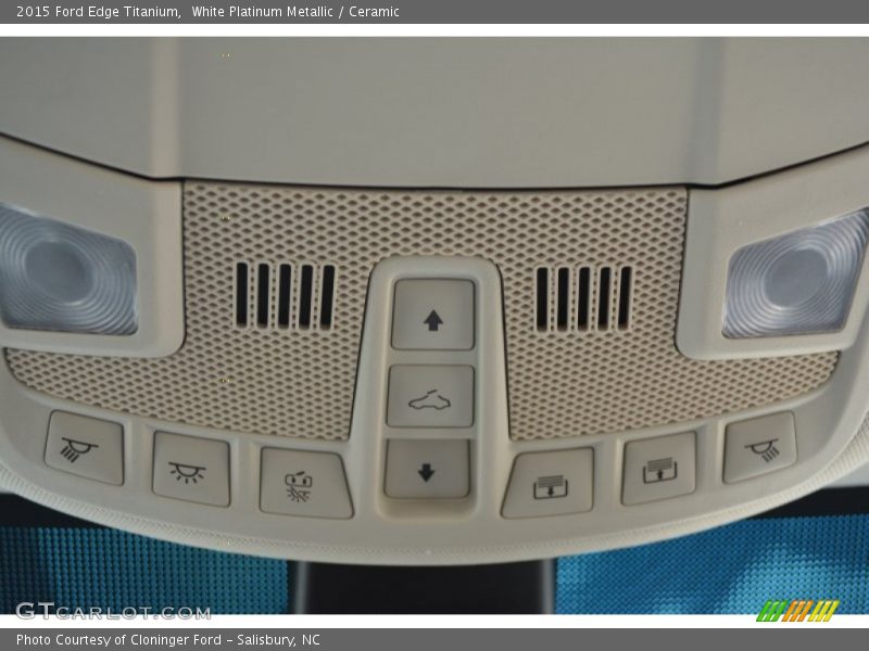 White Platinum Metallic / Ceramic 2015 Ford Edge Titanium
