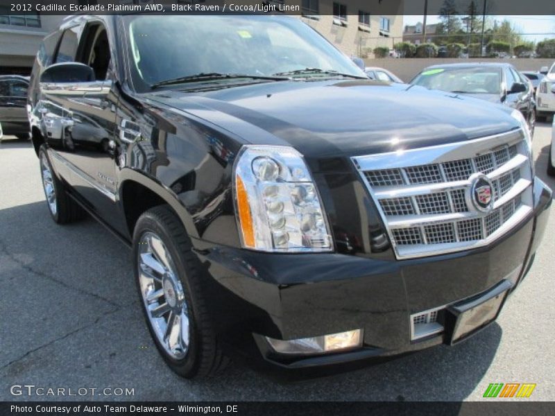 Black Raven / Cocoa/Light Linen 2012 Cadillac Escalade Platinum AWD