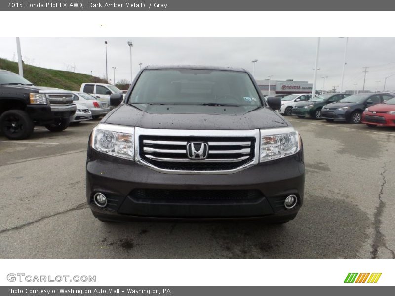 Dark Amber Metallic / Gray 2015 Honda Pilot EX 4WD