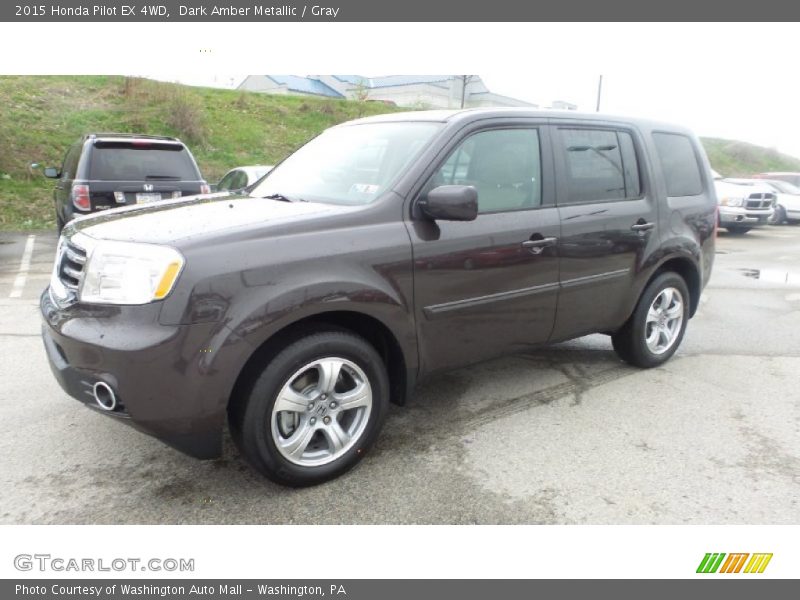 Dark Amber Metallic / Gray 2015 Honda Pilot EX 4WD