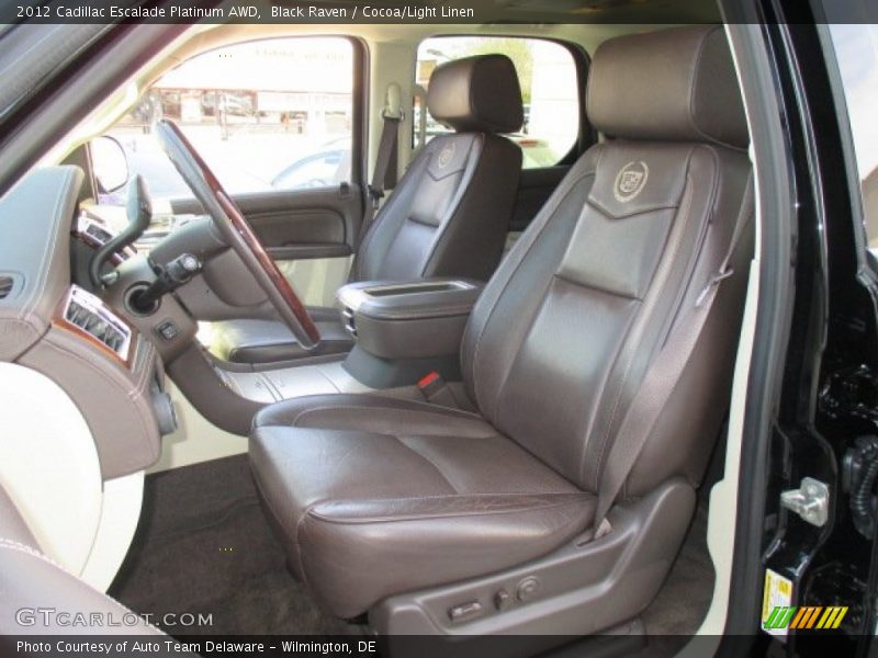 Black Raven / Cocoa/Light Linen 2012 Cadillac Escalade Platinum AWD
