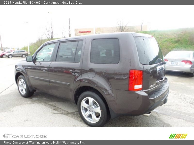 Dark Amber Metallic / Gray 2015 Honda Pilot EX 4WD