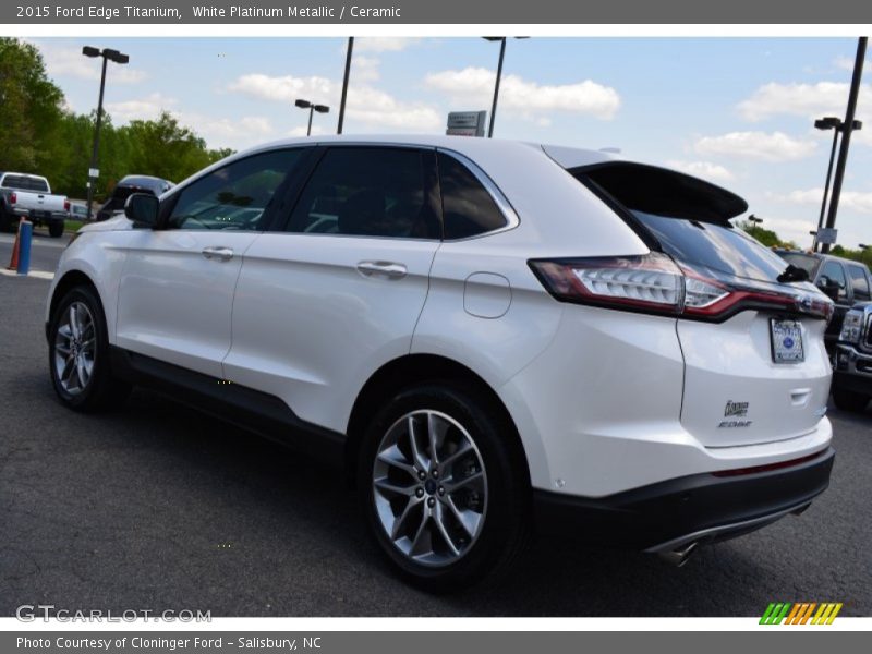 White Platinum Metallic / Ceramic 2015 Ford Edge Titanium