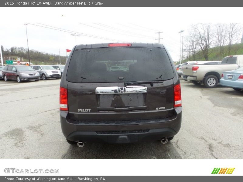 Dark Amber Metallic / Gray 2015 Honda Pilot EX 4WD