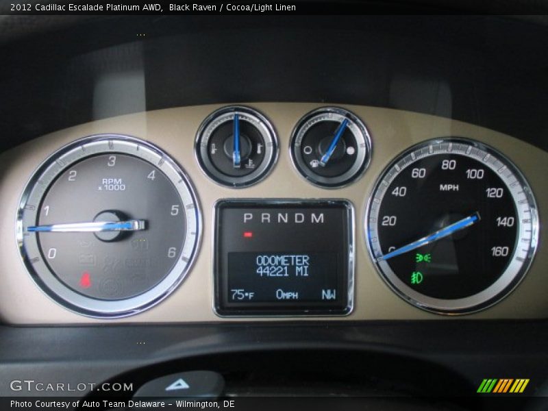 Black Raven / Cocoa/Light Linen 2012 Cadillac Escalade Platinum AWD