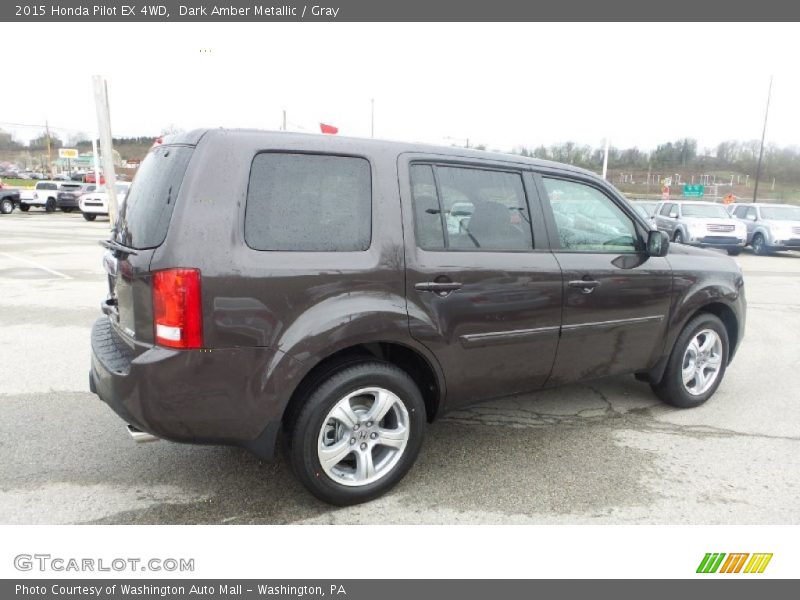 Dark Amber Metallic / Gray 2015 Honda Pilot EX 4WD