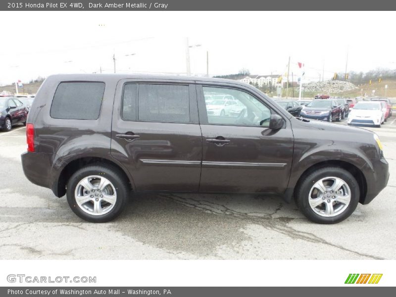 Dark Amber Metallic / Gray 2015 Honda Pilot EX 4WD