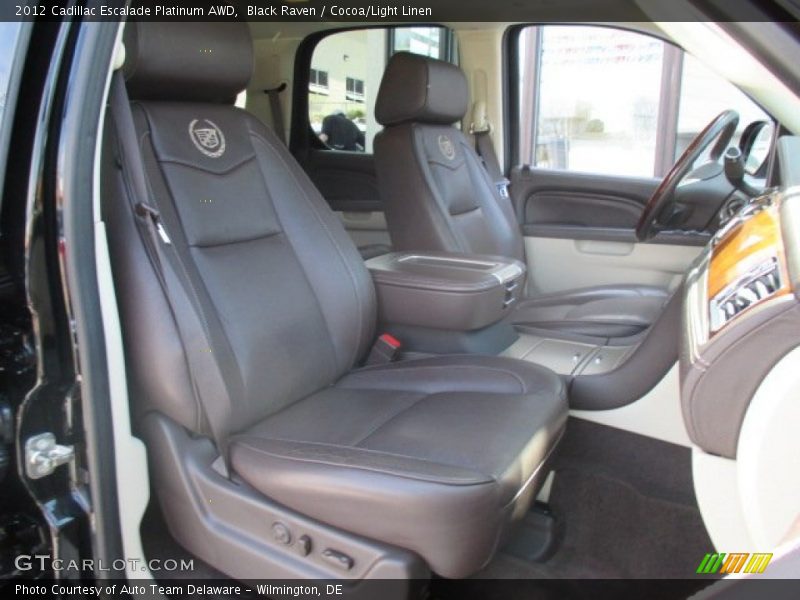 Black Raven / Cocoa/Light Linen 2012 Cadillac Escalade Platinum AWD