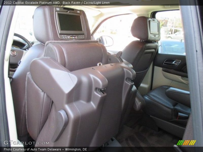 Black Raven / Cocoa/Light Linen 2012 Cadillac Escalade Platinum AWD