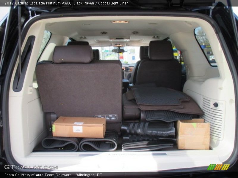 Black Raven / Cocoa/Light Linen 2012 Cadillac Escalade Platinum AWD