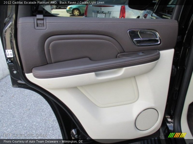 Black Raven / Cocoa/Light Linen 2012 Cadillac Escalade Platinum AWD