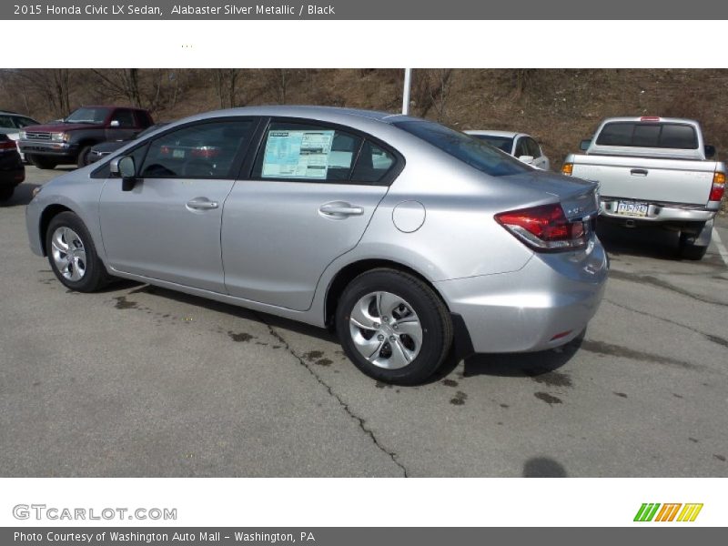 Alabaster Silver Metallic / Black 2015 Honda Civic LX Sedan