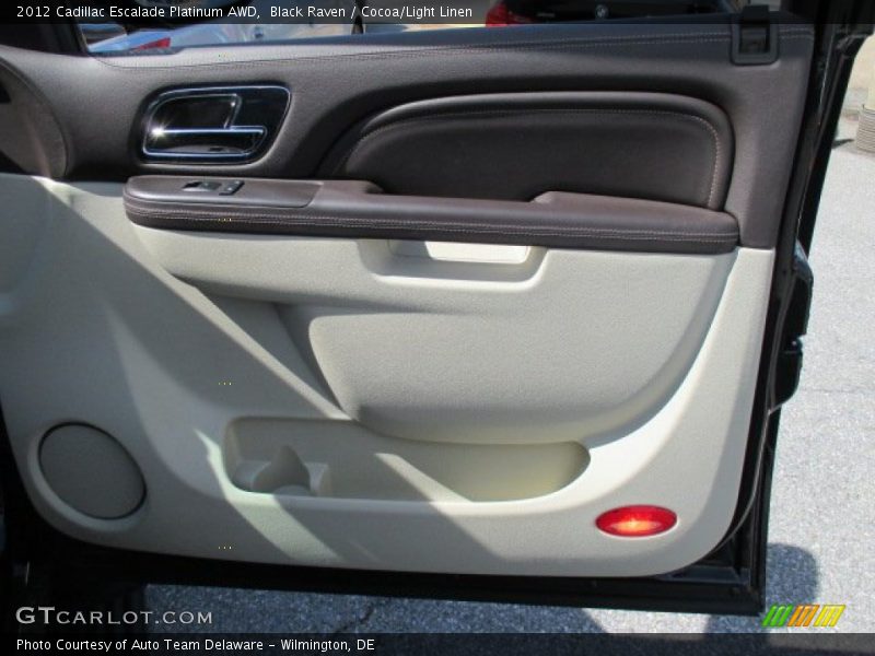 Black Raven / Cocoa/Light Linen 2012 Cadillac Escalade Platinum AWD