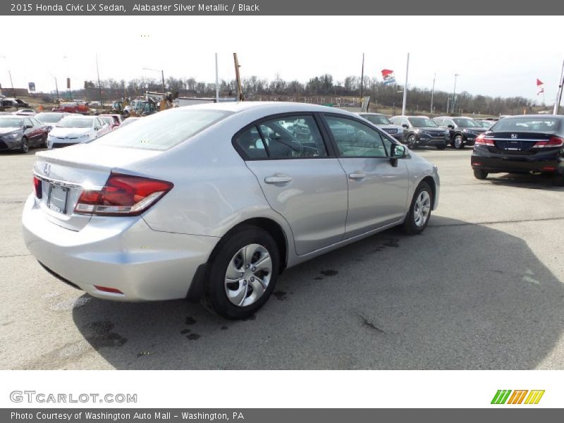 Alabaster Silver Metallic / Black 2015 Honda Civic LX Sedan