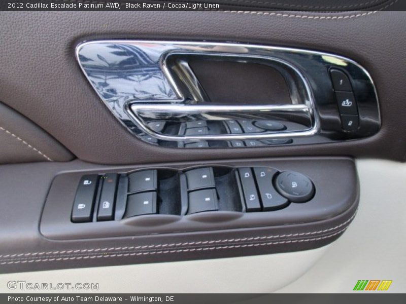 Black Raven / Cocoa/Light Linen 2012 Cadillac Escalade Platinum AWD