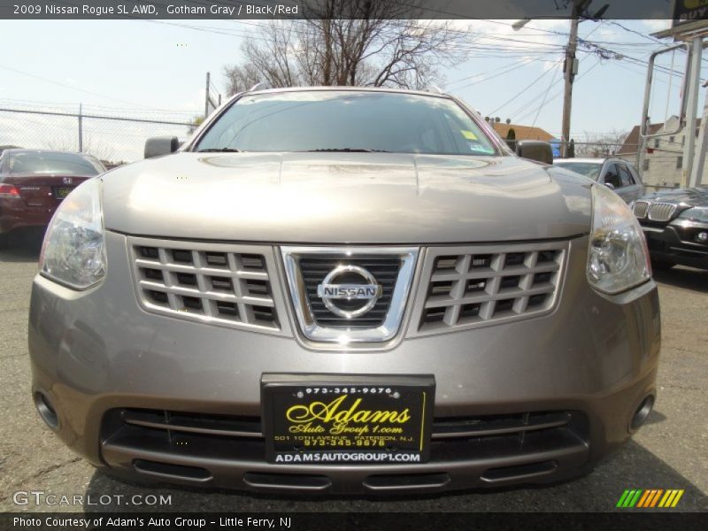 Gotham Gray / Black/Red 2009 Nissan Rogue SL AWD
