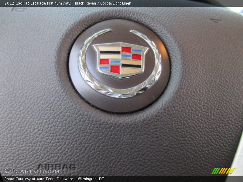 Black Raven / Cocoa/Light Linen 2012 Cadillac Escalade Platinum AWD