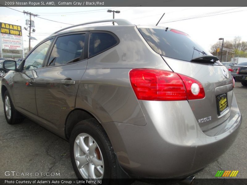 Gotham Gray / Black/Red 2009 Nissan Rogue SL AWD
