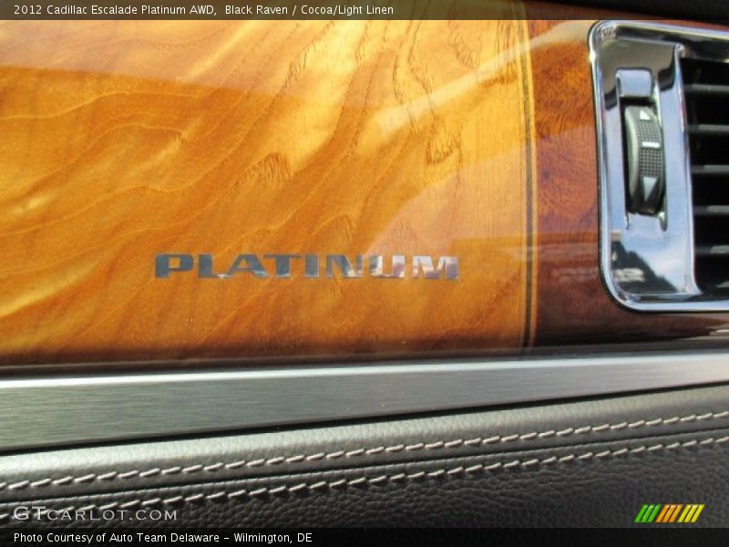 Black Raven / Cocoa/Light Linen 2012 Cadillac Escalade Platinum AWD
