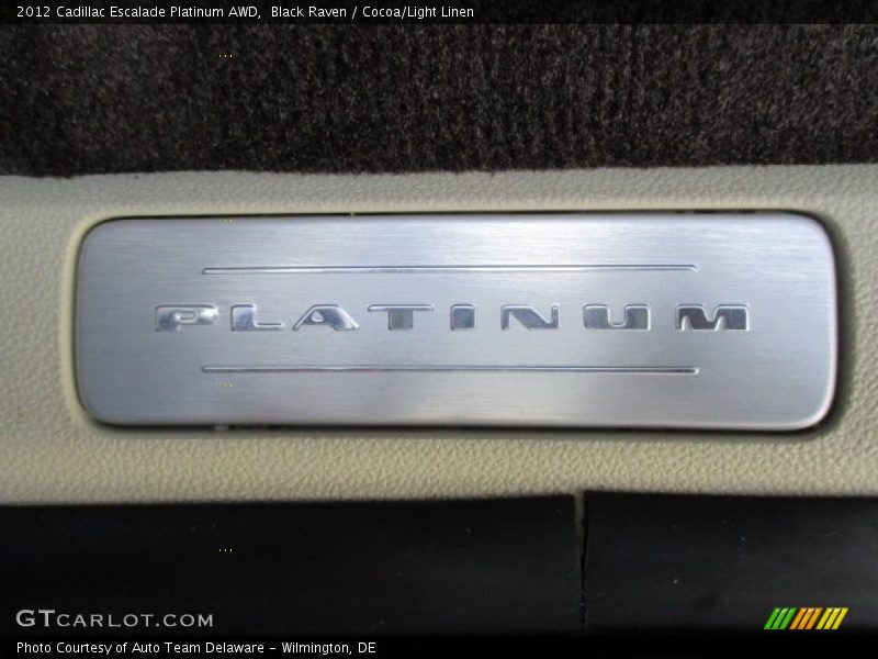 Black Raven / Cocoa/Light Linen 2012 Cadillac Escalade Platinum AWD