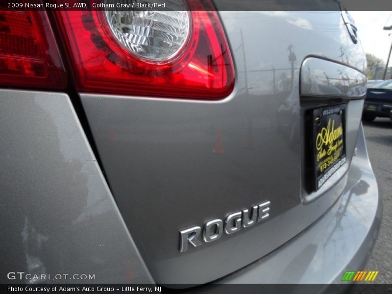 Gotham Gray / Black/Red 2009 Nissan Rogue SL AWD