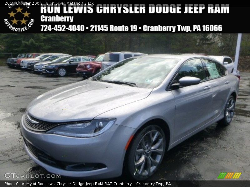 Billet Silver Metallic / Black 2015 Chrysler 200 S
