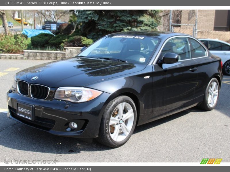 Black Sapphire Metallic / Black 2012 BMW 1 Series 128i Coupe