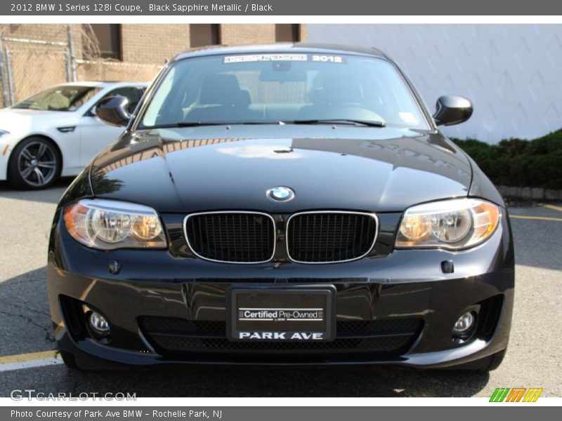 Black Sapphire Metallic / Black 2012 BMW 1 Series 128i Coupe