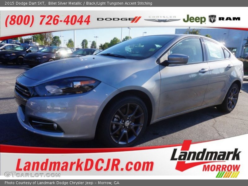 Billet Silver Metallic / Black/Light Tungsten Accent Stitching 2015 Dodge Dart SXT