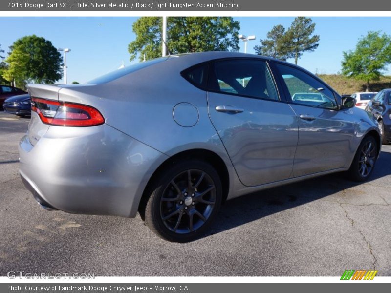 Billet Silver Metallic / Black/Light Tungsten Accent Stitching 2015 Dodge Dart SXT