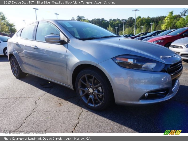 Billet Silver Metallic / Black/Light Tungsten Accent Stitching 2015 Dodge Dart SXT
