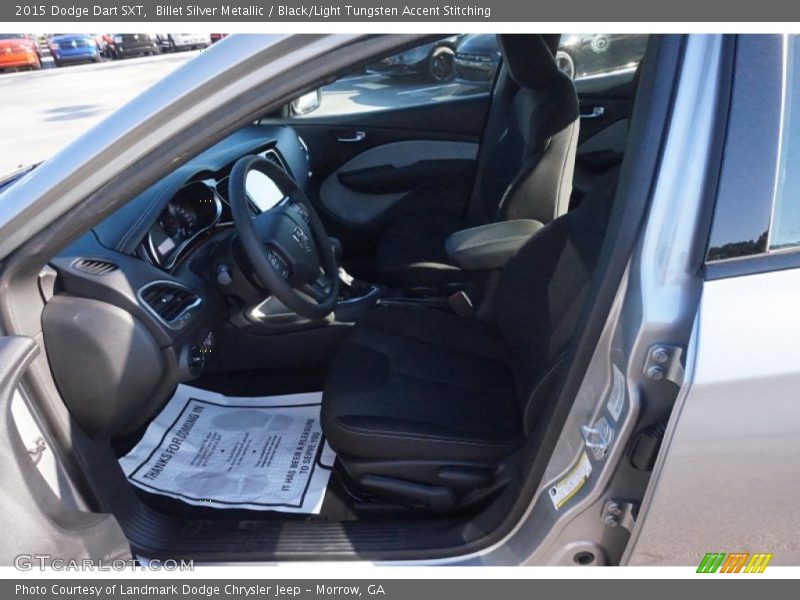 Billet Silver Metallic / Black/Light Tungsten Accent Stitching 2015 Dodge Dart SXT