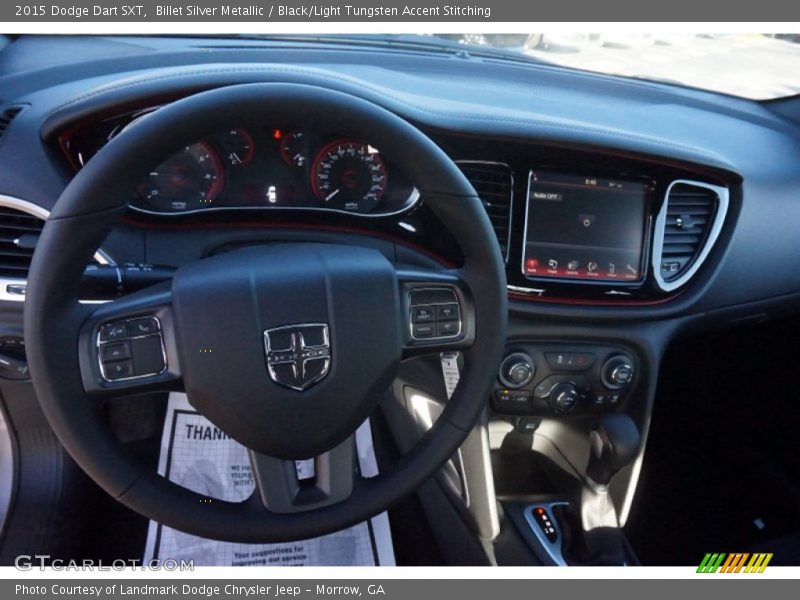 Billet Silver Metallic / Black/Light Tungsten Accent Stitching 2015 Dodge Dart SXT