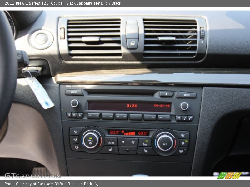 Black Sapphire Metallic / Black 2012 BMW 1 Series 128i Coupe