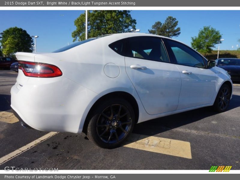 Bright White / Black/Light Tungsten Accent Stitching 2015 Dodge Dart SXT