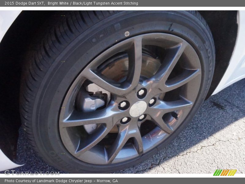 Bright White / Black/Light Tungsten Accent Stitching 2015 Dodge Dart SXT