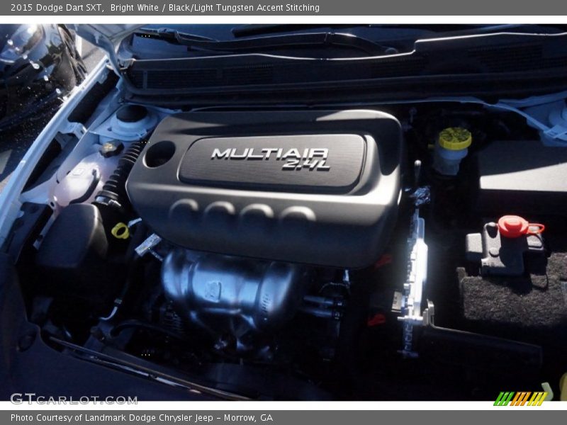 Bright White / Black/Light Tungsten Accent Stitching 2015 Dodge Dart SXT