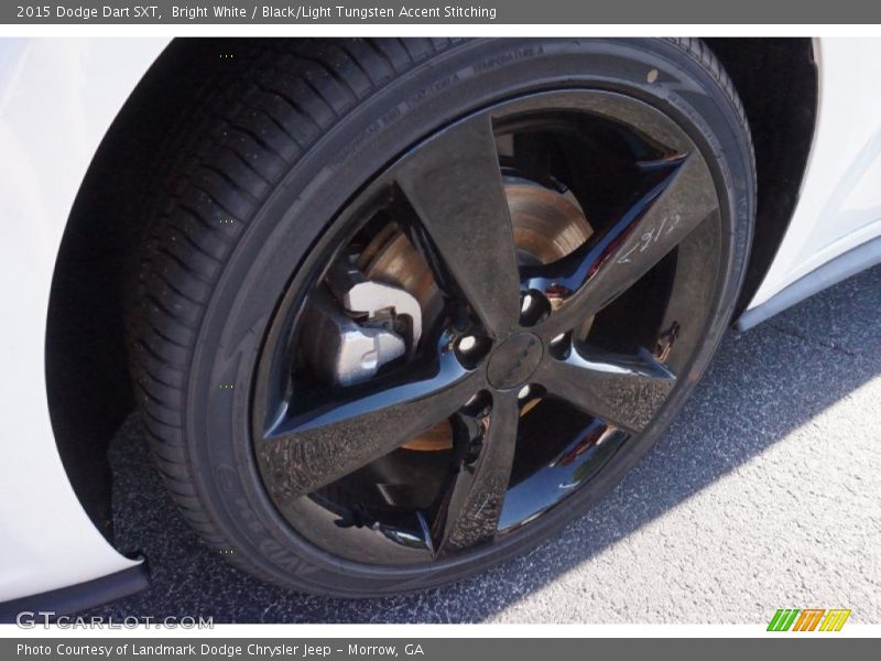 Bright White / Black/Light Tungsten Accent Stitching 2015 Dodge Dart SXT