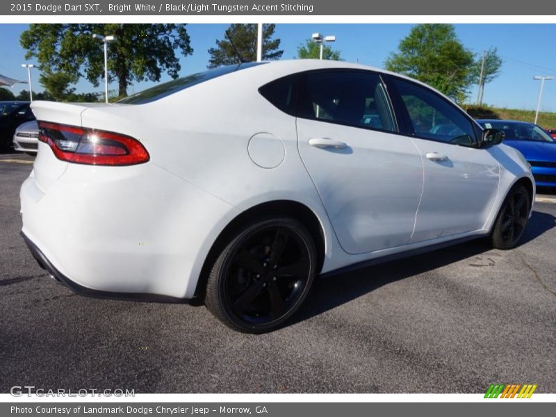 Bright White / Black/Light Tungsten Accent Stitching 2015 Dodge Dart SXT