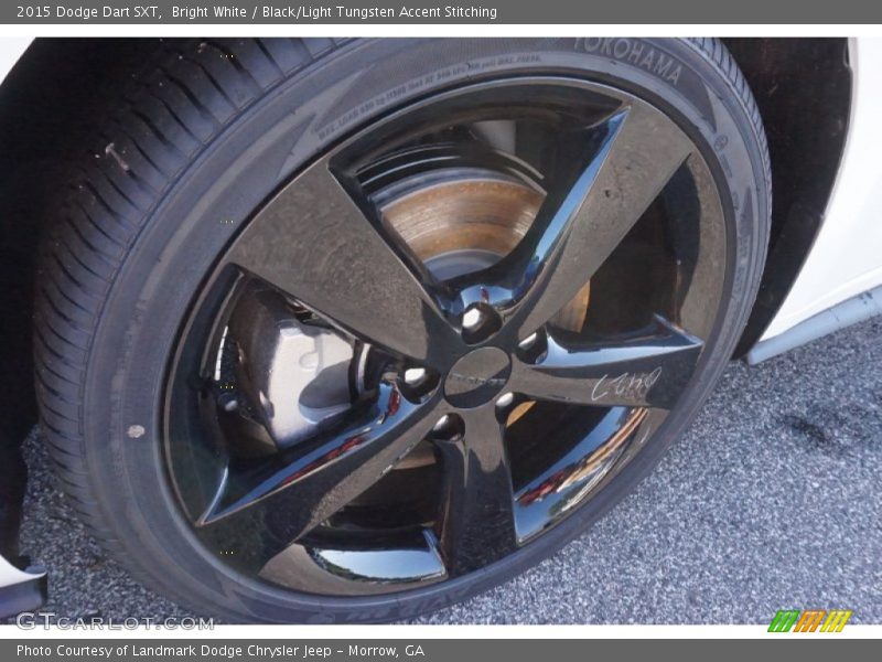 Bright White / Black/Light Tungsten Accent Stitching 2015 Dodge Dart SXT