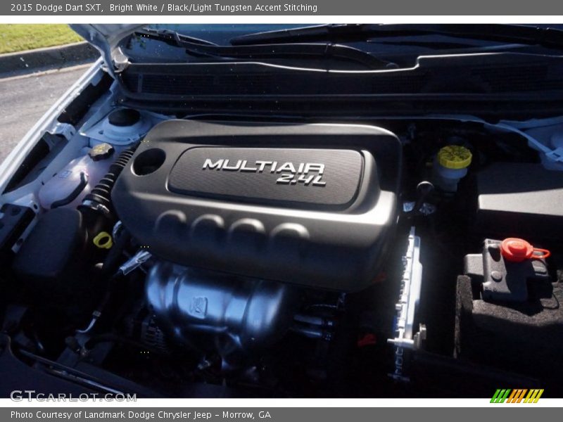 Bright White / Black/Light Tungsten Accent Stitching 2015 Dodge Dart SXT