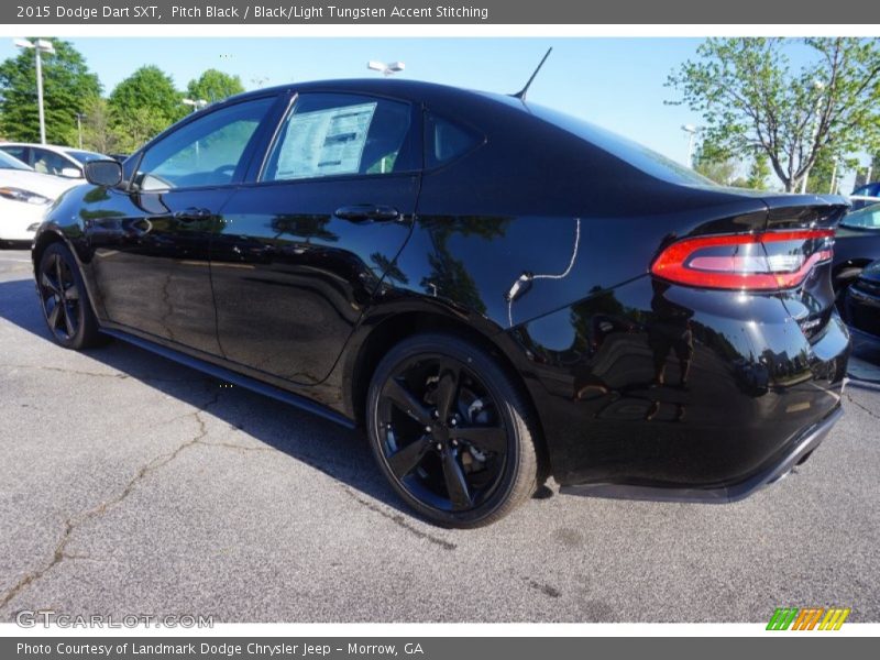 Pitch Black / Black/Light Tungsten Accent Stitching 2015 Dodge Dart SXT
