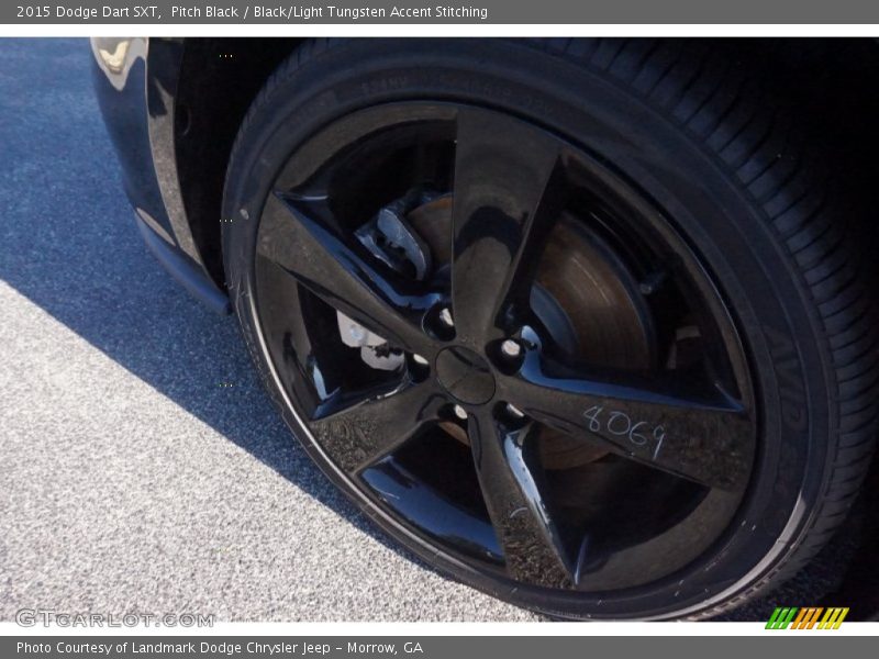 Pitch Black / Black/Light Tungsten Accent Stitching 2015 Dodge Dart SXT