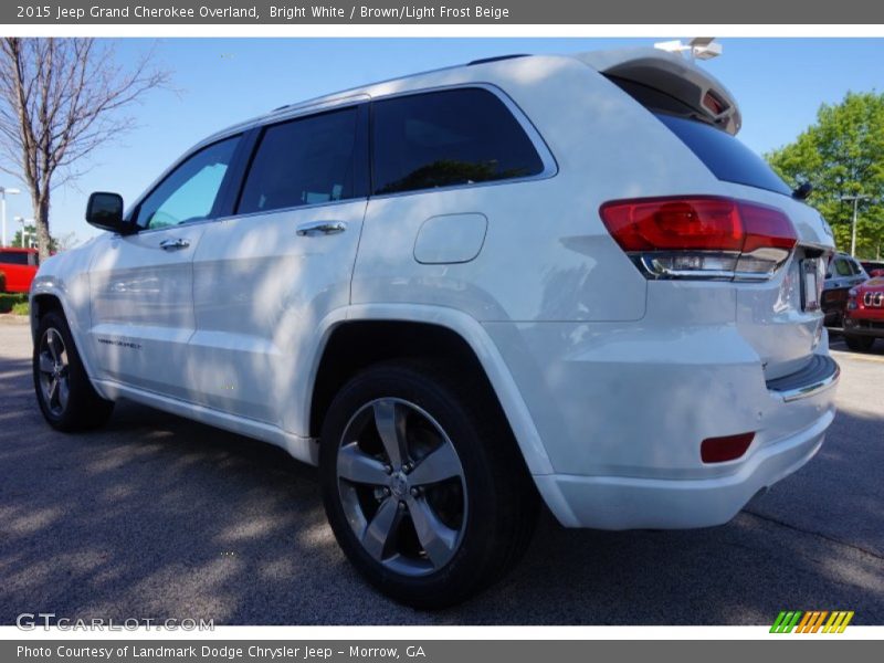 Bright White / Brown/Light Frost Beige 2015 Jeep Grand Cherokee Overland