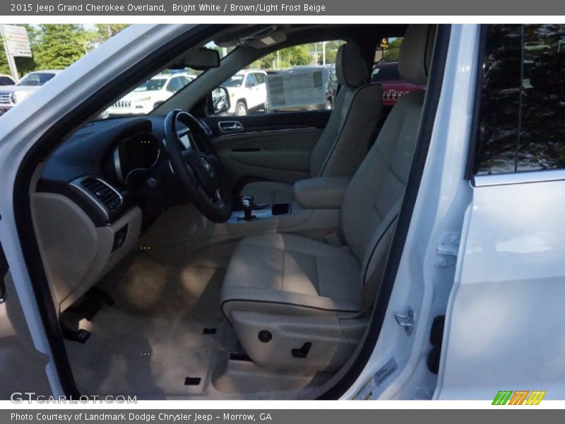 Bright White / Brown/Light Frost Beige 2015 Jeep Grand Cherokee Overland