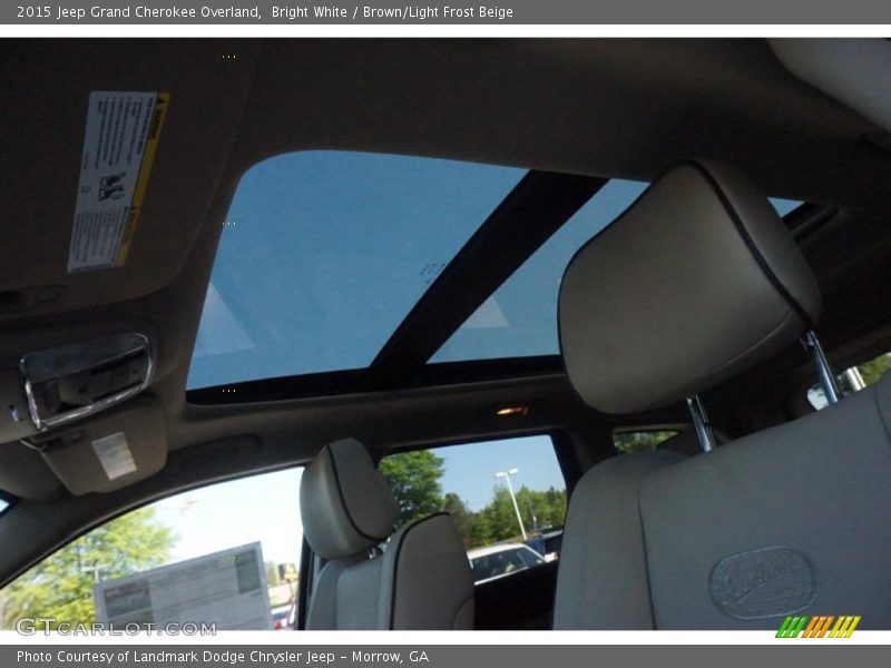 Bright White / Brown/Light Frost Beige 2015 Jeep Grand Cherokee Overland