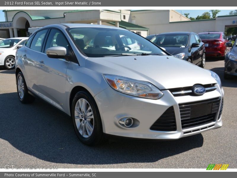 Ingot Silver Metallic / Stone 2012 Ford Focus SEL Sedan