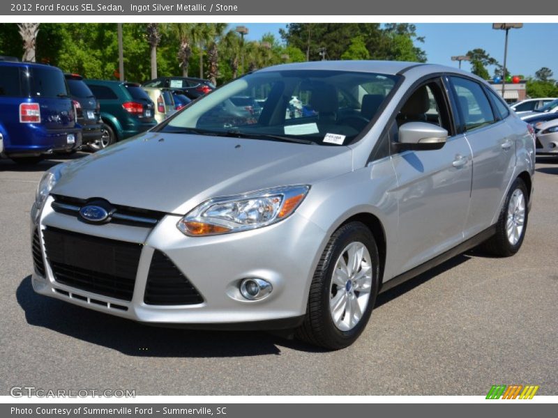 Ingot Silver Metallic / Stone 2012 Ford Focus SEL Sedan