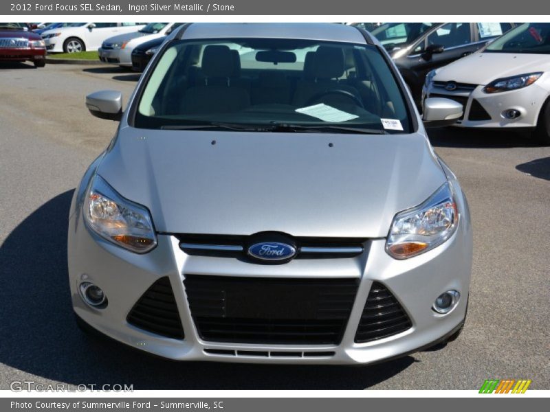 Ingot Silver Metallic / Stone 2012 Ford Focus SEL Sedan