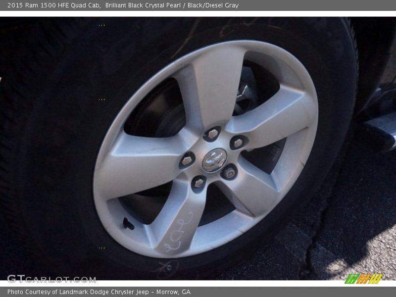 Brilliant Black Crystal Pearl / Black/Diesel Gray 2015 Ram 1500 HFE Quad Cab